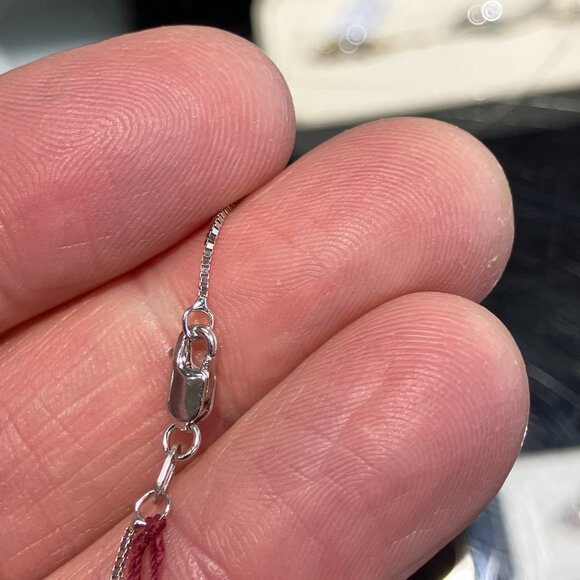 Peridot And Diamond White Gold Necklace - Picture 3 of 5